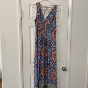 Maeve Anthropologie 100% maxi silk dress
